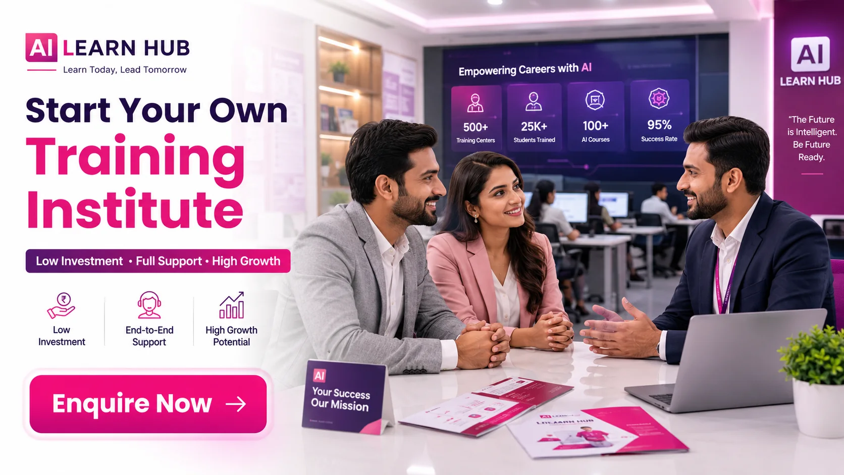 Start your own AI Learn Hub training institute with ISDM NxT franchise support